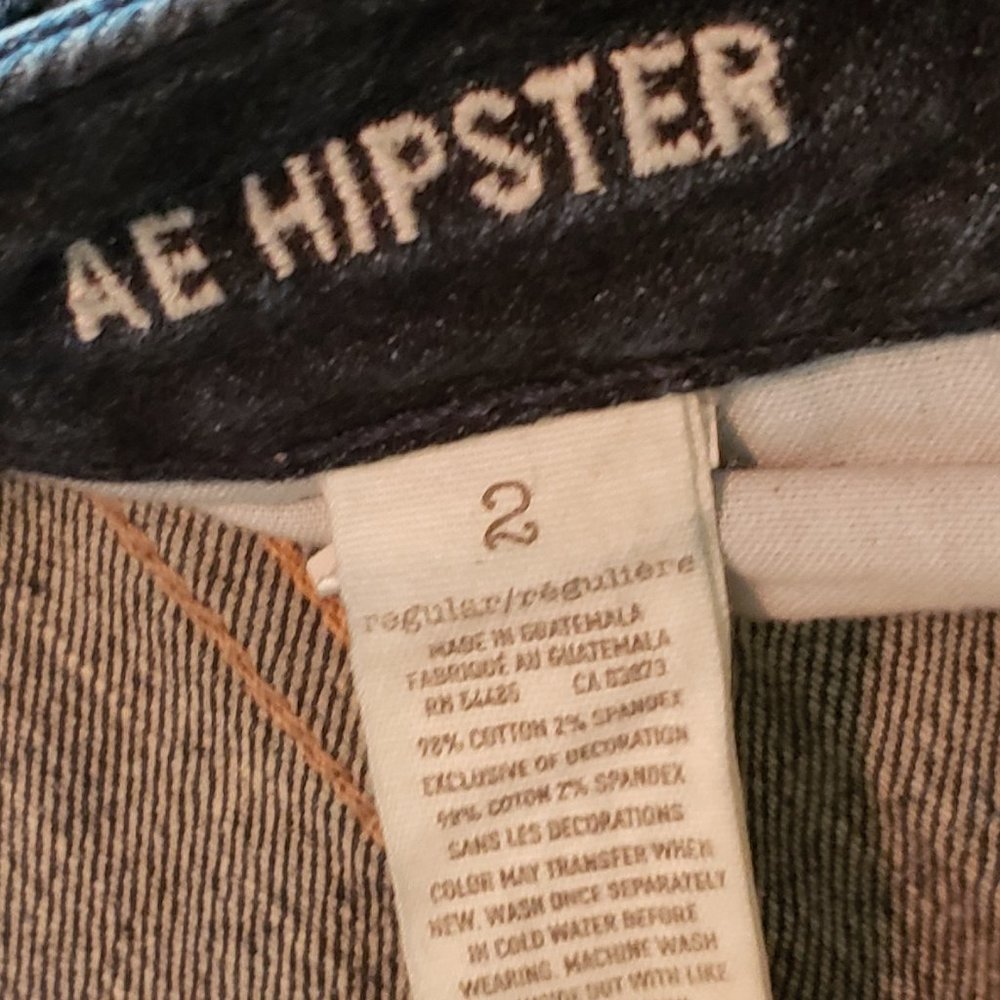 American Eagle (AE) Distress Stretch Hipster Bootcut Jeans - Picture 5 of 7